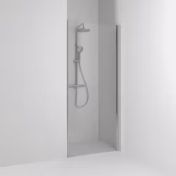 Svedbergs skoga nischdusch rak 90x198 alu matt/klarglas enkel