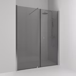 Svedbergs skoga nischdusch rak/fast 140x198 alu matt/rökglas