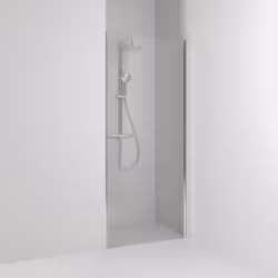 Svedbergs skoga nischdusch rak 80x198 alu blank/klarglas enkel