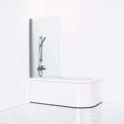 Svedbergs skoga skärmvägg rak 80x141 alu blank/klarglas