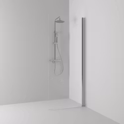 Svedbergs skoga skärmvägg rak 67x198 alu matt/klarglas