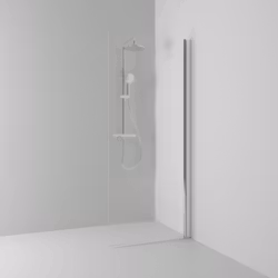 Svedbergs skoga skärmvägg rak 67x198 alu blank/frostglas