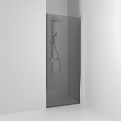 Svedbergs skoga nischdusch rak 70x198 alu blank/rökglas enkel