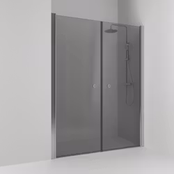 Svedbergs skoga nischdusch rak 178x198 alu matt/rökglas dubbel