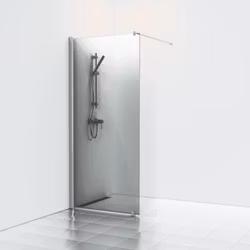 Svedbergs skoga skärmvägg fast 70x198 alu blank/rökglas