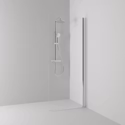 Svedbergs skoga skärmvägg rak 57x198 alu blank/klarglas