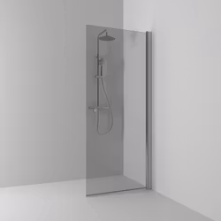 Svedbergs skoga skärmvägg rak 67x198 alu matt/rökglas