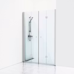 Svedbergs skoga nischdusch vikbar 178 alu matt/klarglas dubbel