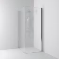 Svedbergs skoga hörndusch rak/fast 80x83x198 alu blank/frostglas