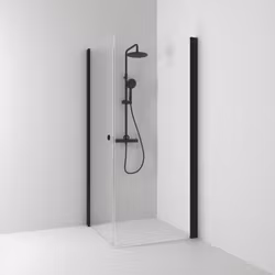 Svedbergs skoga hörndusch rak 70x90x198 svart matt/klarglas