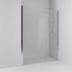 Svedbergs skoga nischdusch rak 128x198 alu blank/frostglas dubbel