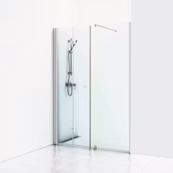 Svedbergs skoga nischdusch vikbar/fast 180x198 alu matt/klarglas dubbel