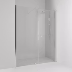 Svedbergs skoga nischdusch rak/fast 160x198 alu blank/klarglas