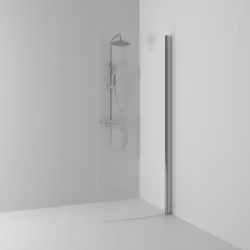 Svedbergs skoga skärmvägg rak 77x198 alu matt/frostglas