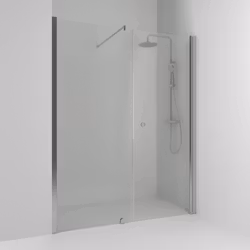 Svedbergs skoga nischdusch rak/fast 140x198 alu matt/frostglas