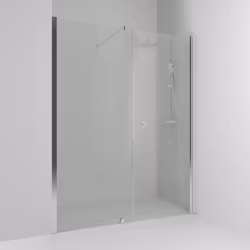 Svedbergs skoga nischdusch rak/fast 180x198 alu blank/frostglas