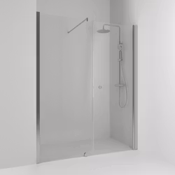 Svedbergs skoga nischdusch rak/fast 180x198 alu matt/klarglas