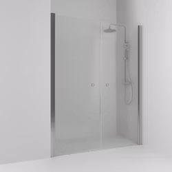 Svedbergs skoga nischdusch rak 198x198 alu matt/frostglas dubbel