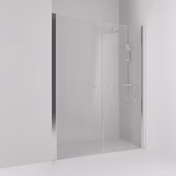 Svedbergs skoga nischdusch rak 138x198 alu blank/klarglas dubbel