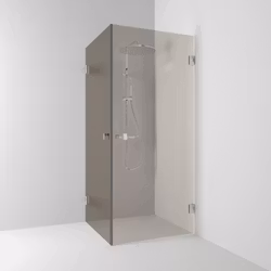 Svedbergs 180° hörndusch rak 80x80x200 krom/bronsglas