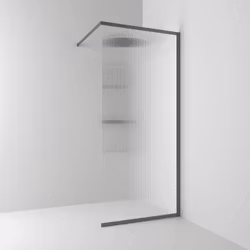 Svedbergs langfoss skärmvägg rak/fast 90x200 blyertssvart/linjeglas