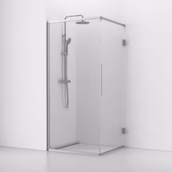 Svedbergs langfoss hörndusch rak/fast 90x92x200 alu matt/kristall