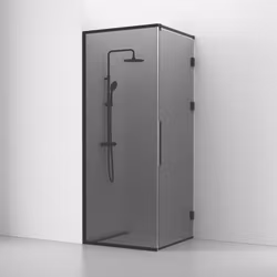 Svedbergs langfoss hörndusch rak/fast 90x82x230 svart matt/rök