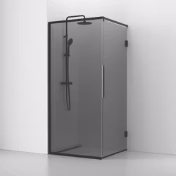 Svedbergs langfoss hörndusch rak/fast 80x82x200 svart matt/rök