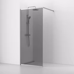 Svedbergs langfoss skärmvägg rak/fast 90x200 alu matt/rök