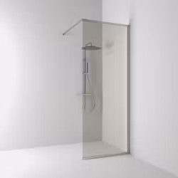 Svedbergs langfoss skärmvägg rak/fast 80x230 alu matt/bronsglas