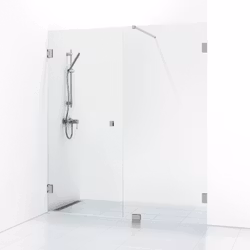 Svedbergs 180° nischdusch fast 196,5x200 krom klarglas dubbel
