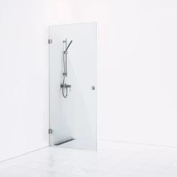 Svedbergs 180° nischdusch 88,5x200 krom klarglas