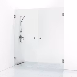 Svedbergs 180° nischdusch 156,5x200 krom/klar dubbel