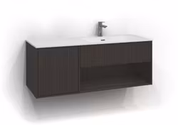 Svedbergs epos underdel rand 120x45 brun ask 1+1l öppen förvaring push