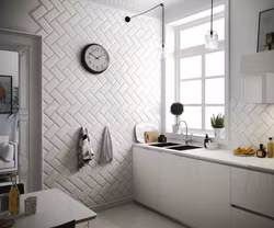 Biselado 7,5x15 vit fasad kakel