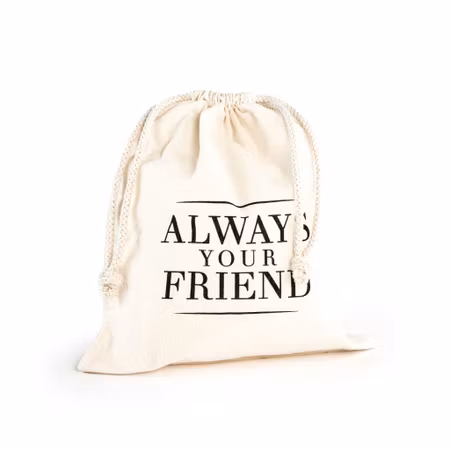 Always Your Friend Canvas Beige Pouch