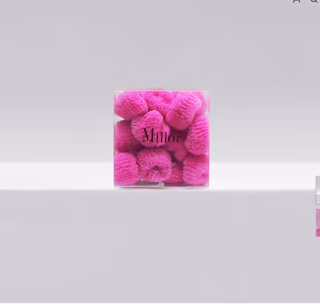 MILLOR DOG - HAIRBAND 1 BOX (25PCS) FROTTE 2 CM DARK PINK