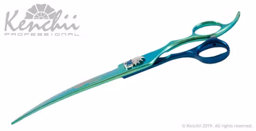 KENCHII - PEACOOCK Curved Scissors 7"