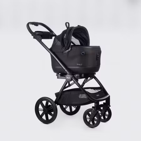 TAVO STROLLER 2-IN-1 SYSTEM / MERLE GREY-#a9a9a9 / ISO5X / BLACK/BLACK-#000000