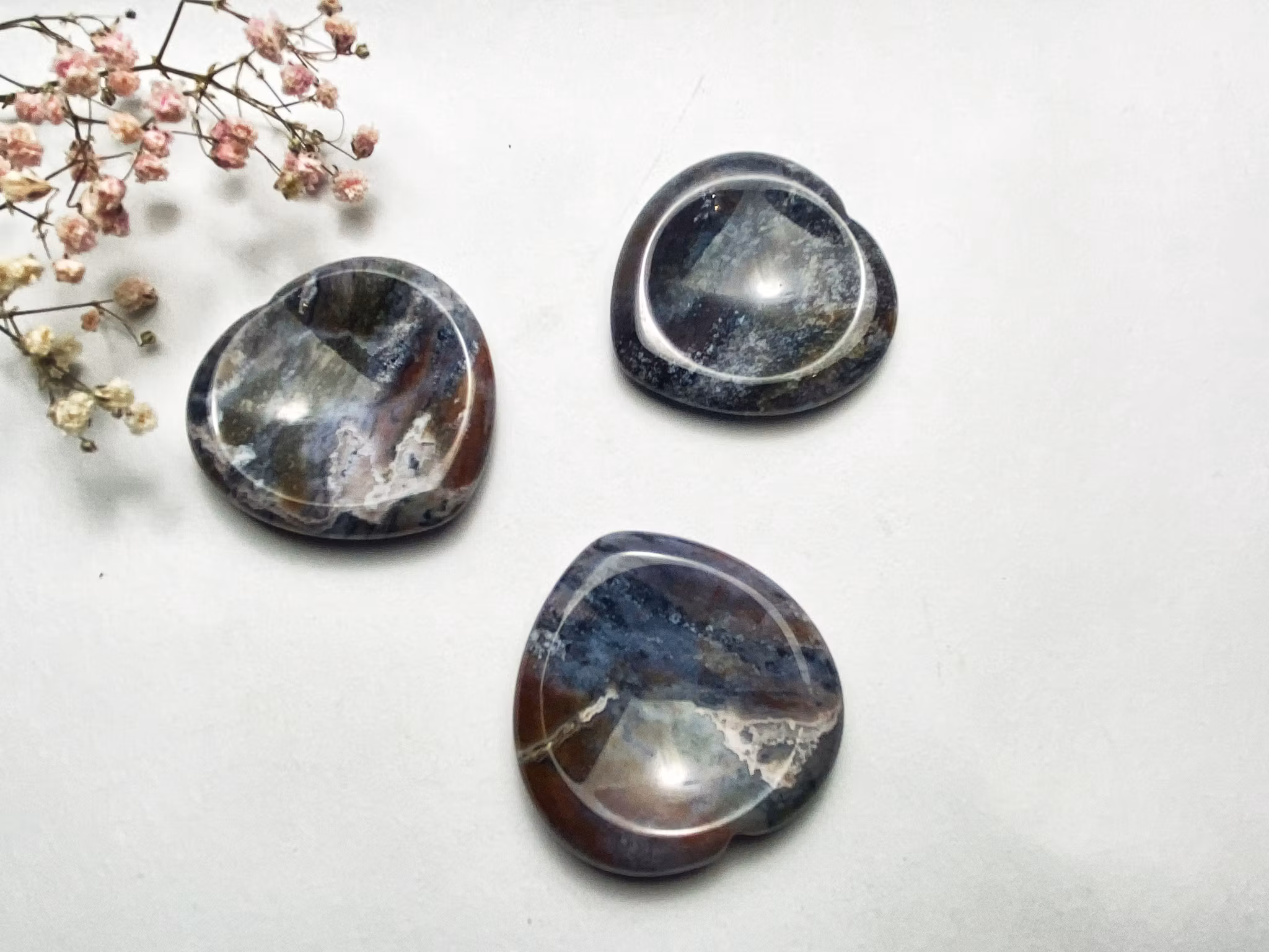 Agat, moss, No Worry hjärta