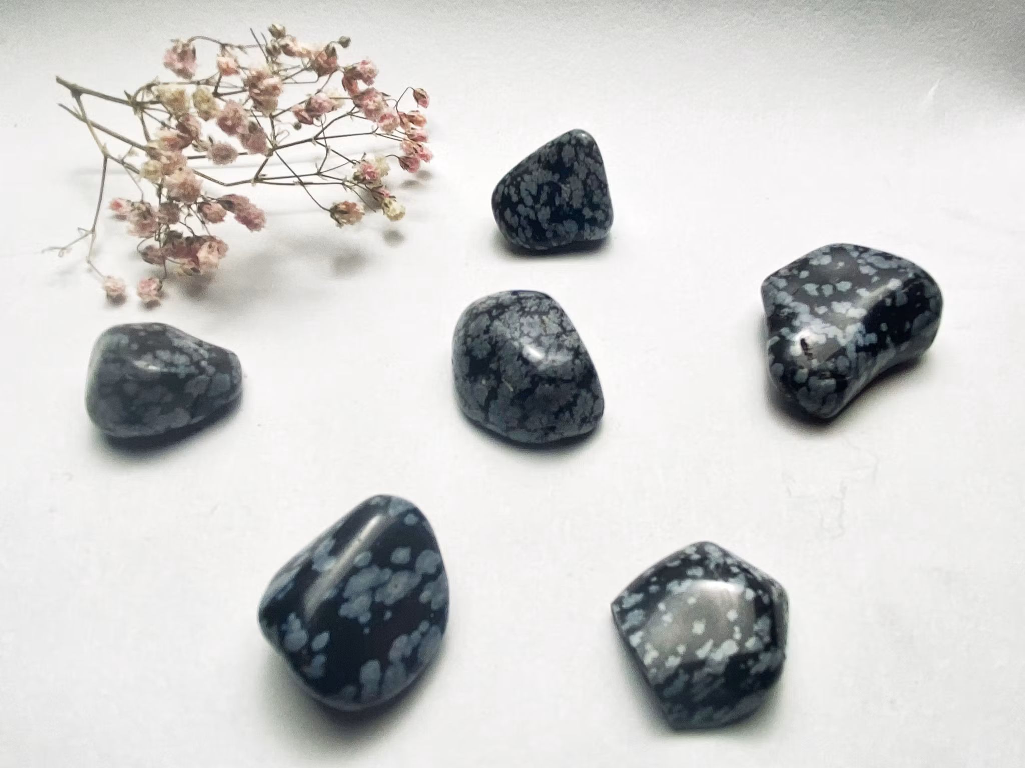 Obsidian, Snöflinge(trumlad)