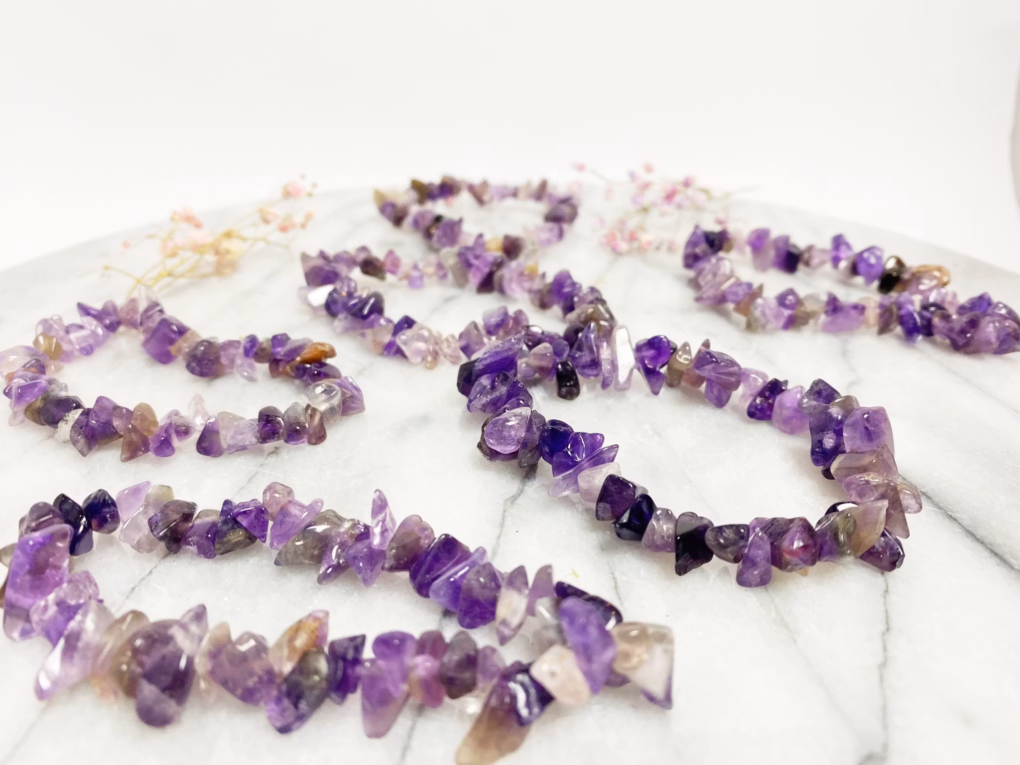 Ametist  Chips armband