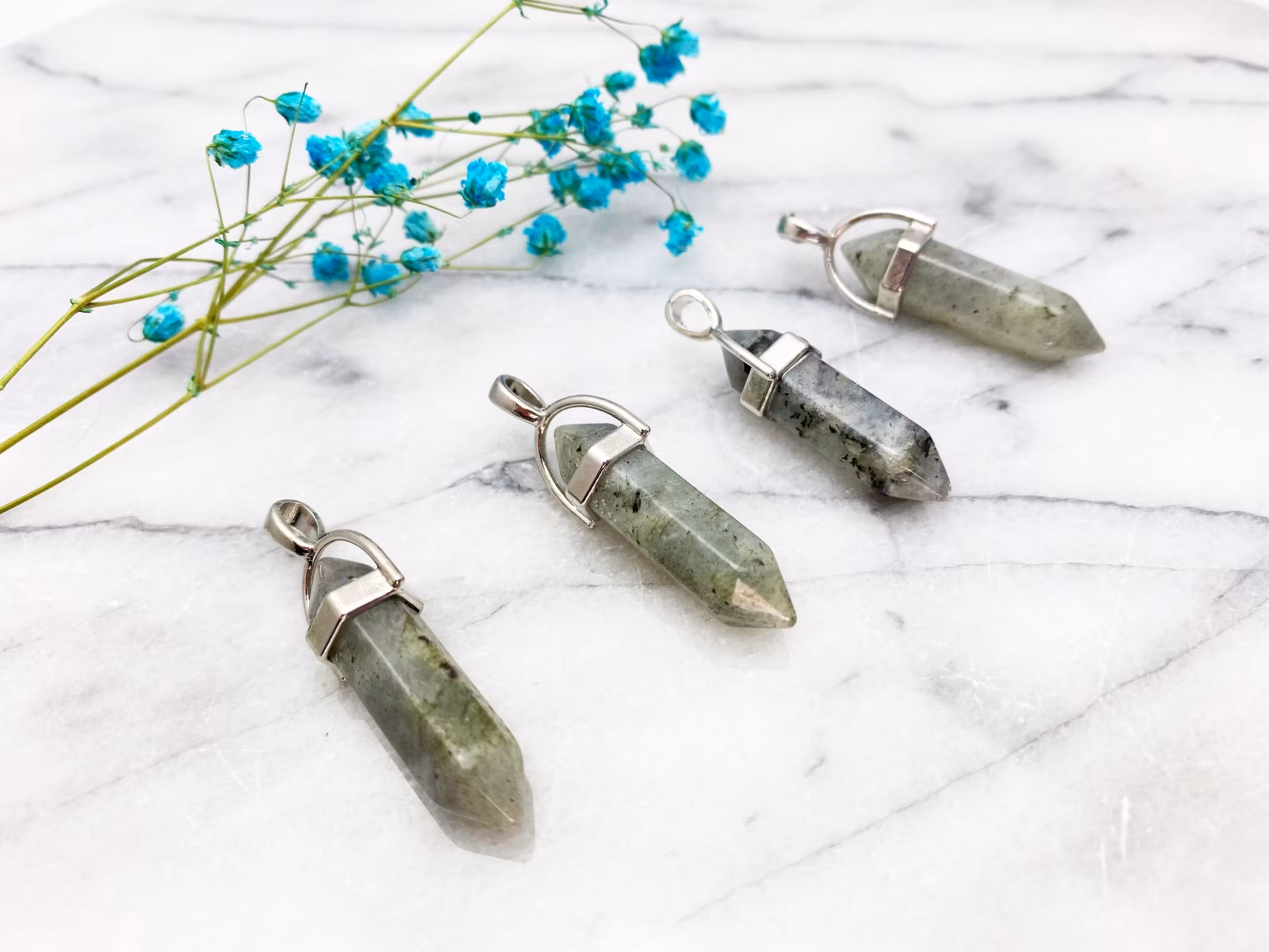 Labradorit, hänge Bullet