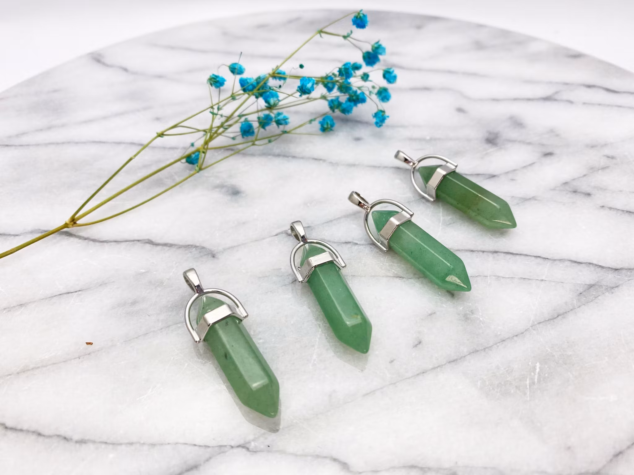 Grön Aventurin hänge bullet