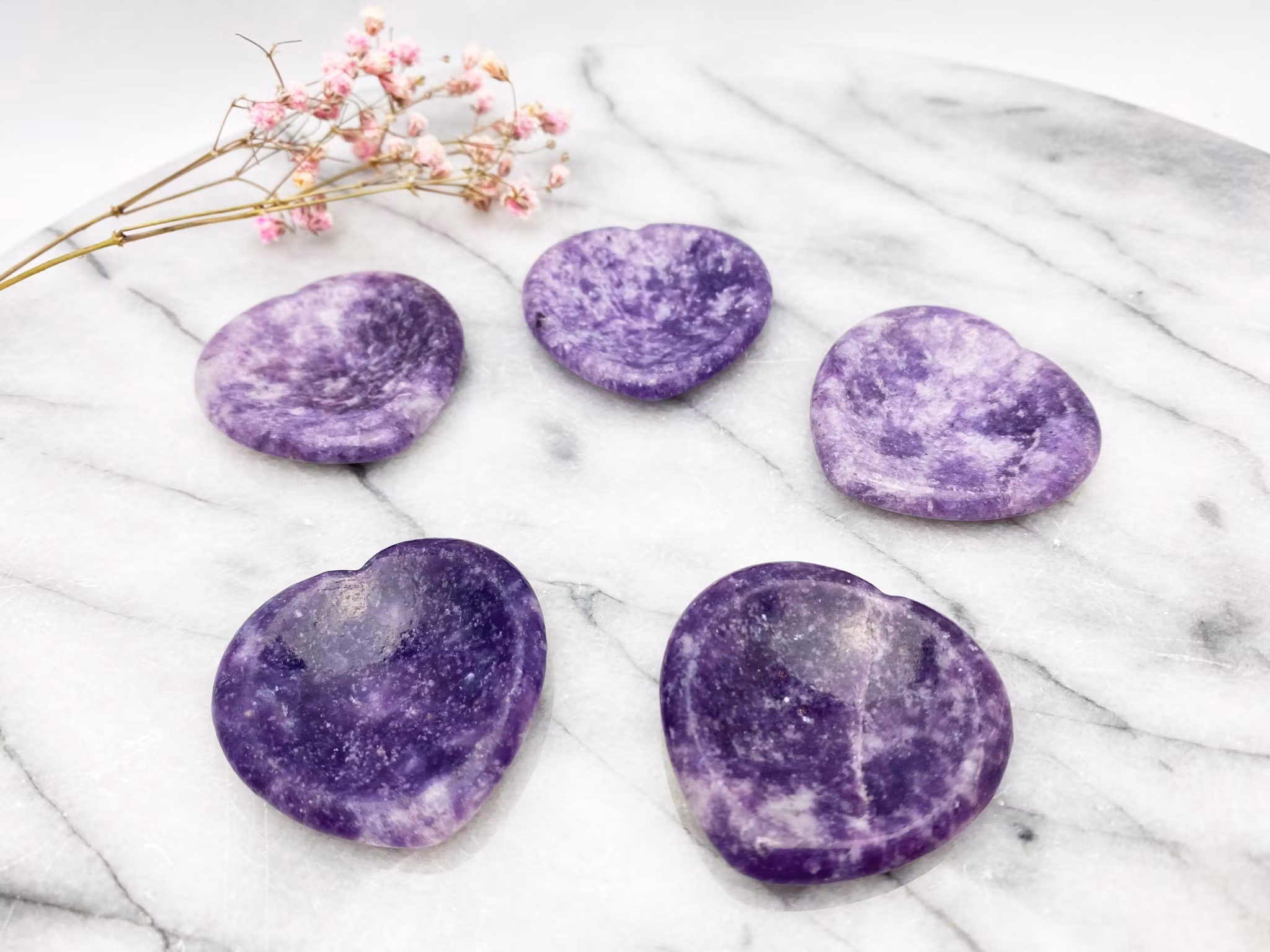 Lepidolit, No worry hjärta