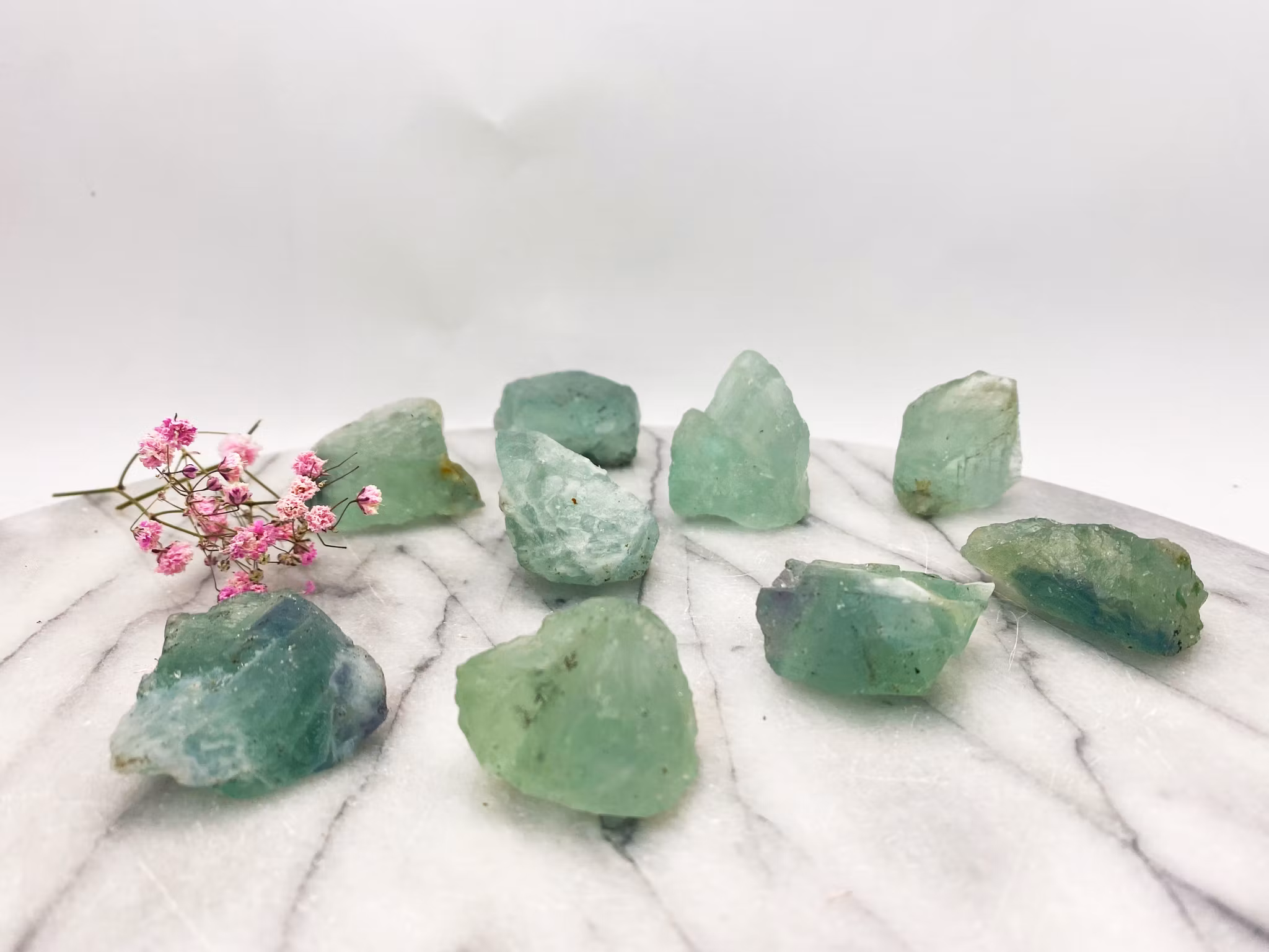 Grön fluorit rå liten