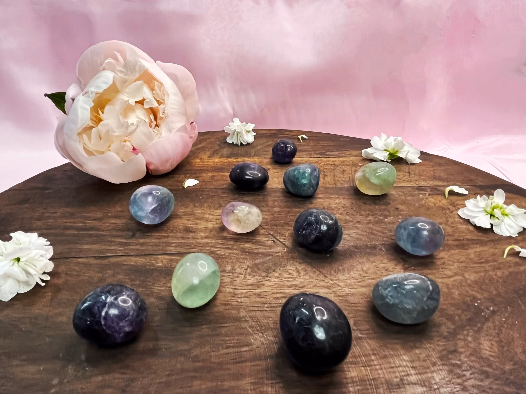 Fluorit, multi cuddle stones