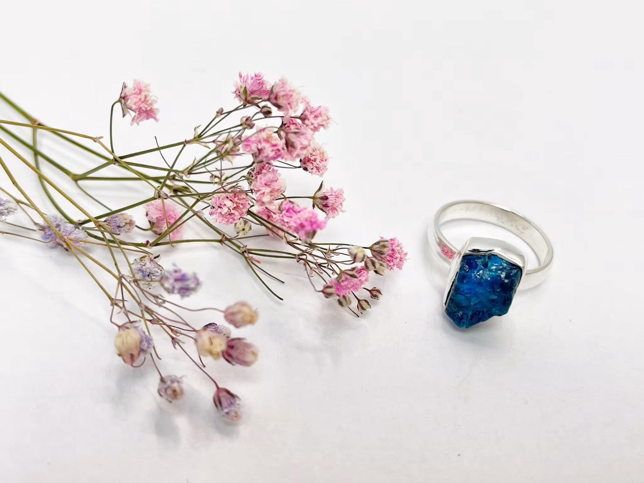 Kristallring med Apatit och sterling silver