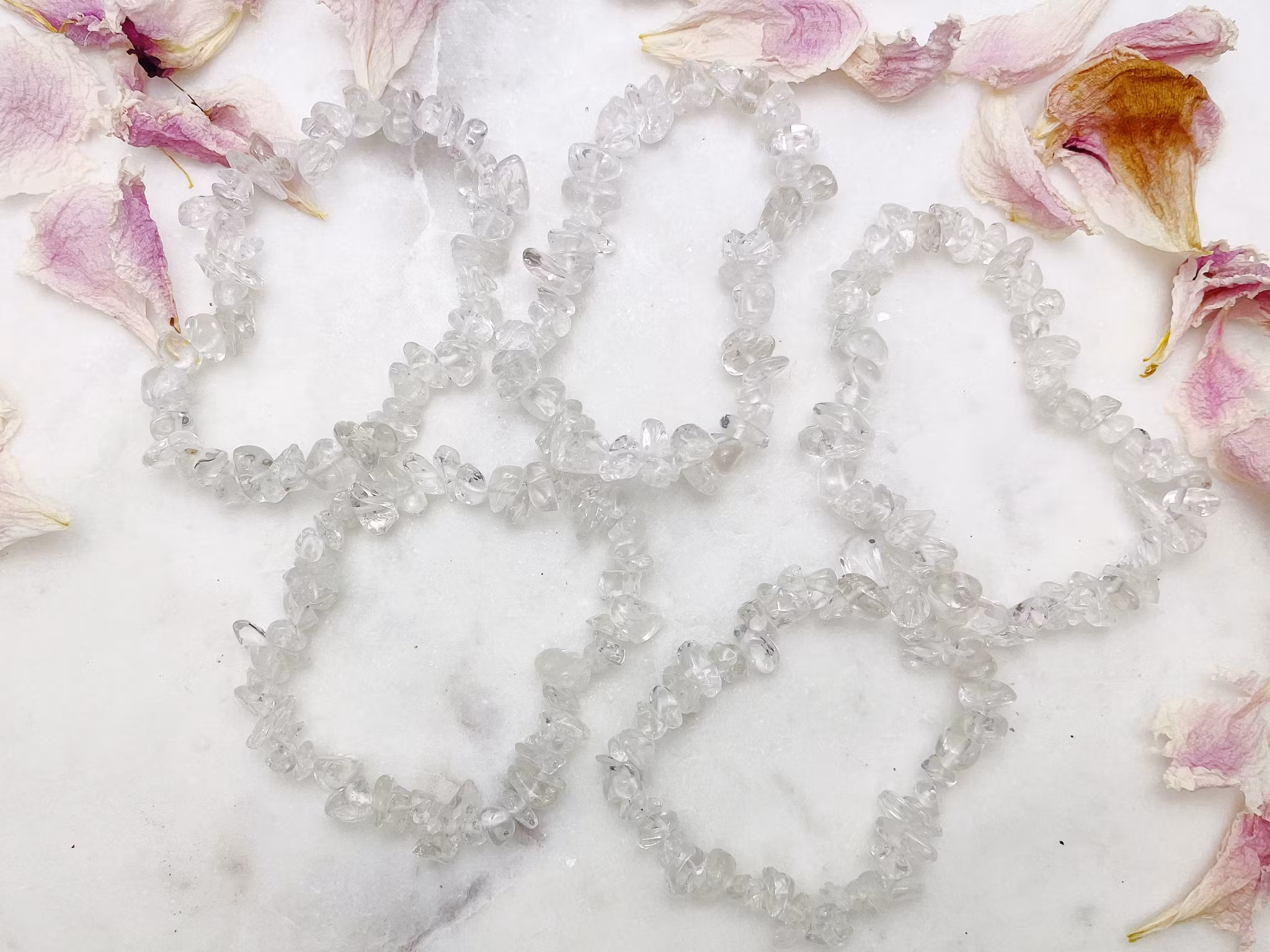 Bergkristall armband chips