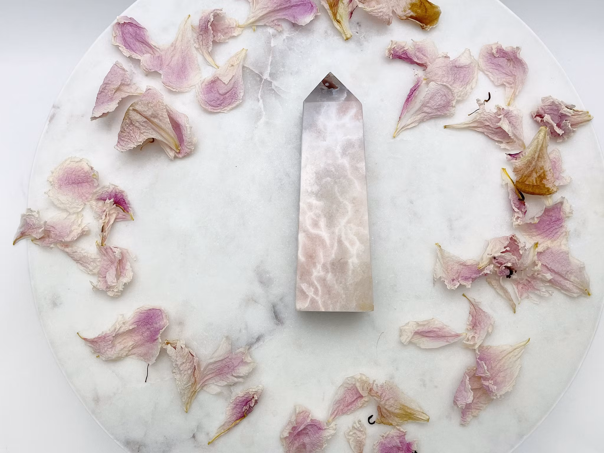 Rosa ametist/blomster agat torn